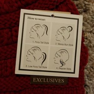 Kids - Hair Bun Bow-tie Beanie